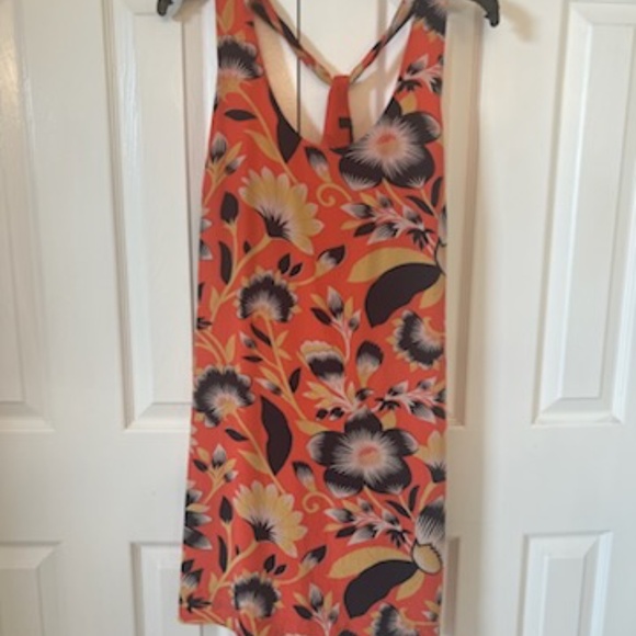 J Crew Dress Y back Orange 12 - Picture 2 of 8